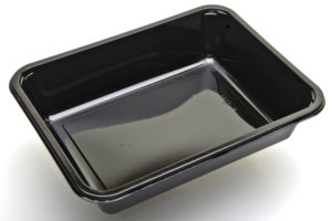 Cpet 2227 – 1D – BLACK Ready meal tray