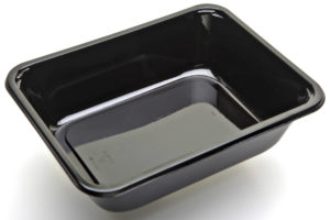Cpet 2227 – 1F – BLACK Ready meal tray