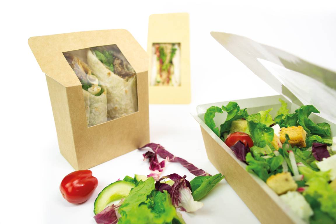 Naturel HS Groupsmall Kraft food packaging range for wraps and salad boxes