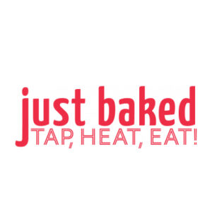 Just Baked, tap, heat, repeat logo